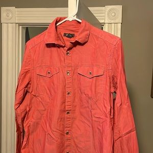 Kenneth Cole button up red shirt